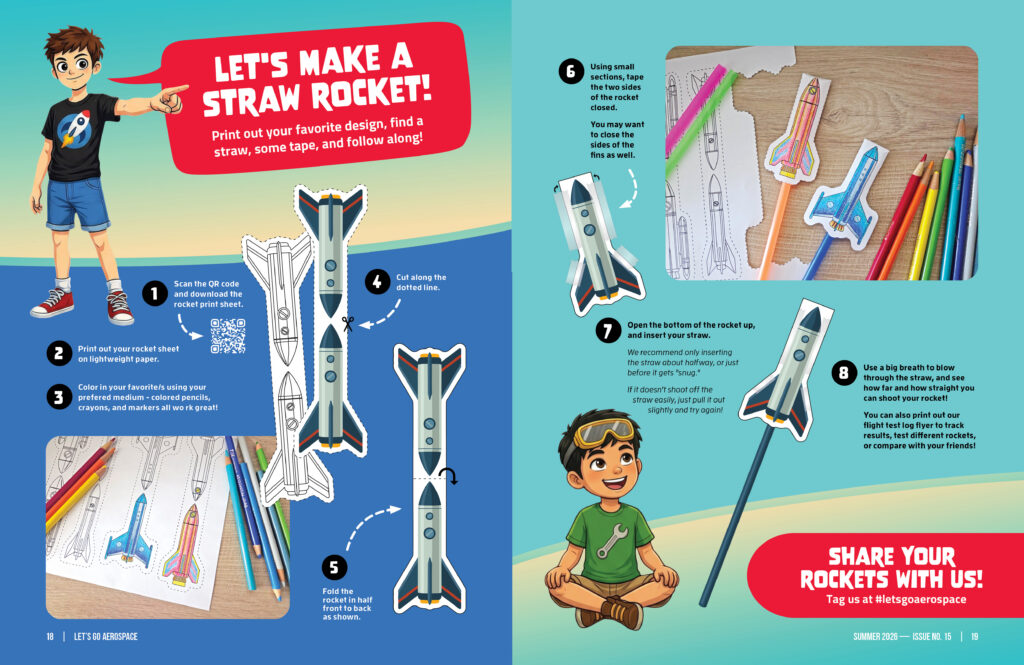 Lab: Straw Rocket Printable & Flight Log